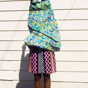 Ungaro Parallèle mod 1960s skirt - bold vintage designer skirt in colourful pattern 