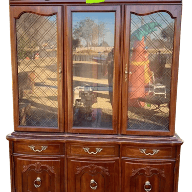 Basset French Provincial Two Piece China Cabinet