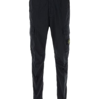 Stone Island Men Midnight Blue Stretch Cotton Pant