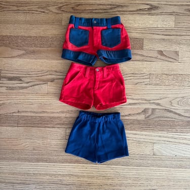 Vintage 1970s Kids Shorts Lot 