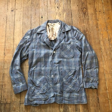 1940s Wool Arrow Shirt Jacket Medium 