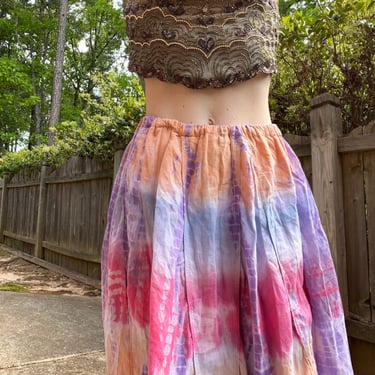 VTG Tie Dye Cotton Skirt 