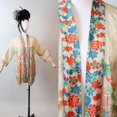 1920s SILK pongee KIMONO robe all sizes | new winter 