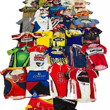 Lot of 35 Men’s Cycling Racing Jerseys  