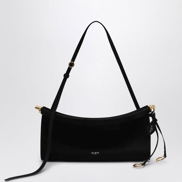Alaia Le Click East West Medium Bag Black In Nubuck Women