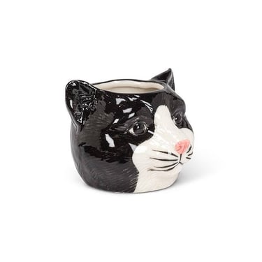 Small Black Cat Planter-2.5"H