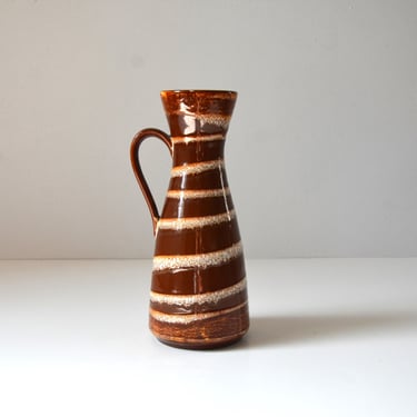 Vintage West German Art Pottery Pitcher, Jug, Vase by Jasba, 244-25 