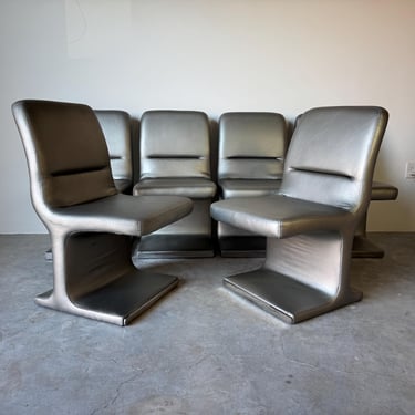 1984 Set Of Six Postmodern Dining Chairs by Vladimir Kagan for Preview 