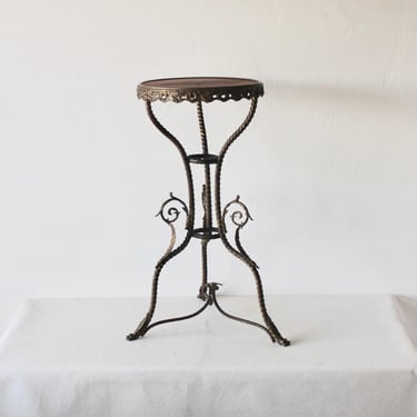 Bradley Hubbard Style Victorian Brass Paw Footed Plant Stand Side Table Vintage Patina 