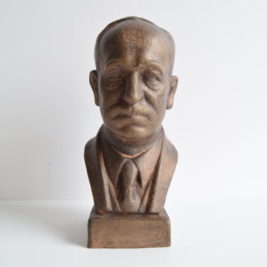 Doctor Edvard Beneš Ceramic Bust, circa 1950's. 