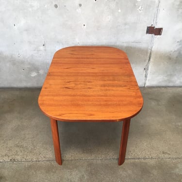 Vintage Teak Dining Table With Hidden Butterfly Leaf