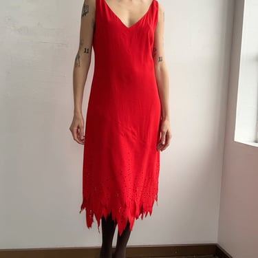 Flame Lasercut Shift Dress (M)