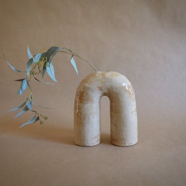 Arch Vase in Nutmug // Handmade Ceramic Vessel 