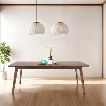 The Santa Monica, Mid-Century Modern Dining Table, Handmade in USA. 