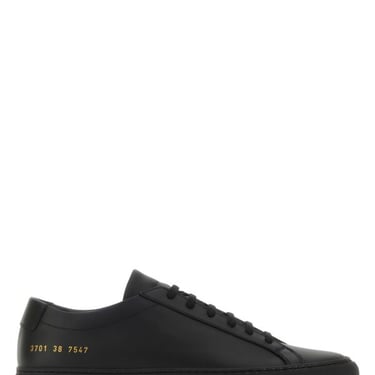 Common Projects Women Black Leather Original Achilles Sneakers