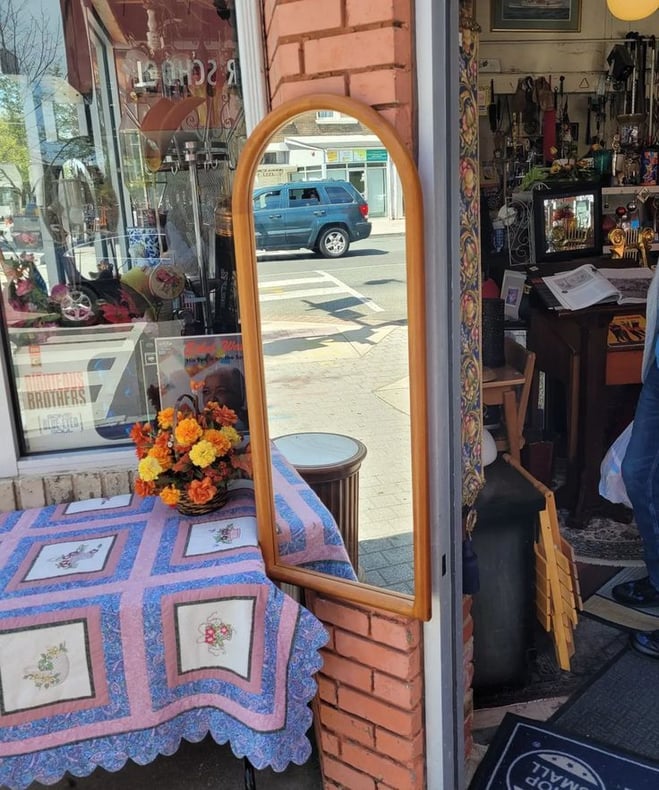 Danish Modern Arch Top Mirror