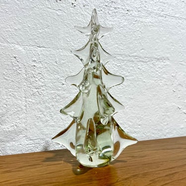 Vintage Glass Table Top Christmas Tree 