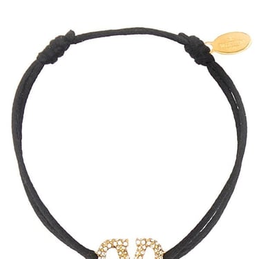 Valentino Garavani Women Two-Tone Cotton And Metal Vlogo Signature Bracelet