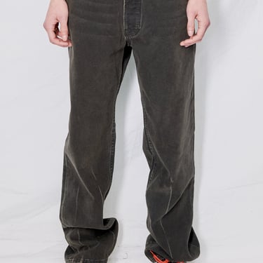 Grey Black Wash Denim Five Pocket Jean