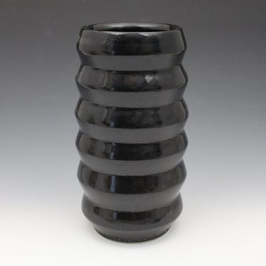 Vase - Black Accordian 