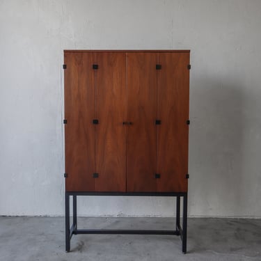 Mid Century Walnut Dry Bar Cabinet by Directional 