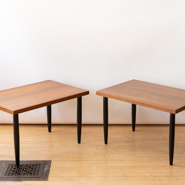Pair of Walnut Side Tables