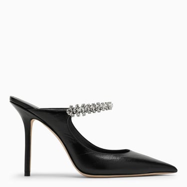 Jimmy Choo Bing 100 Black Leather Sabot Women