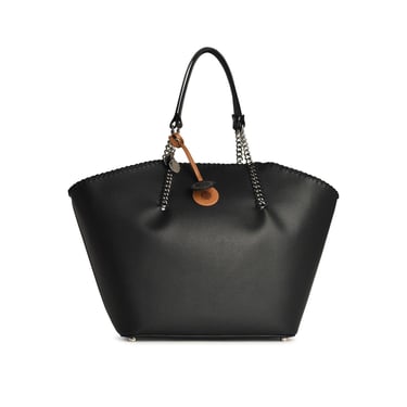 Stella Mccartney 'Tote' Black Vegan Leather Shopping Bag Women