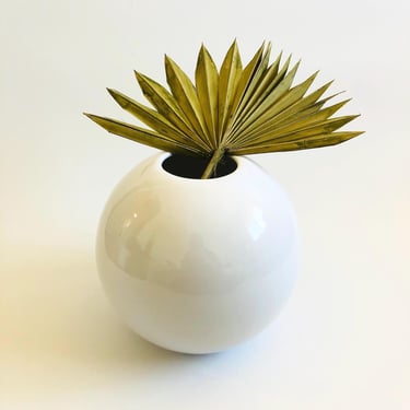 Large White Sphere Vase 