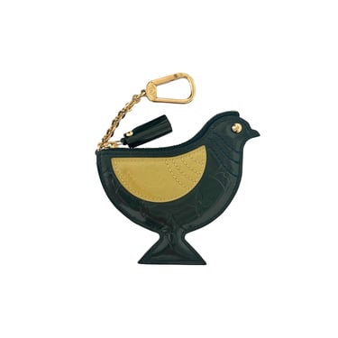 Louis Vuitton Green Patent Bird Keychain Wallet