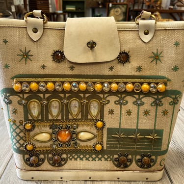 Collins of Texas purse vintage Enid Collins Cable Car jeweled handbag 