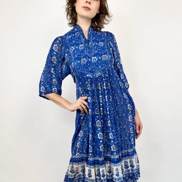 Lapis Adini 70s Indian Cotton Dress