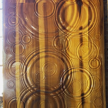Custom Machined Wood Wall Panel w Circle Detail