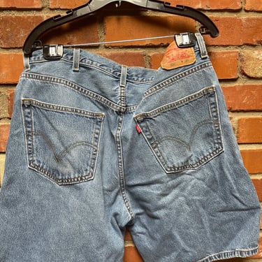 Vintage Levi Strauss & Co. Denim Jean Shorts 550 Relaxed Fit W38 Ladies Clothing Women Blue Jean Shorts Retro 