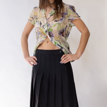 90s Pleated Midi Skirt | sz 4/6 