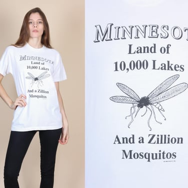 90s Minnesota Mosquitos Tee - Medium | Vintage Funny Graphic Tourist T Shirt 