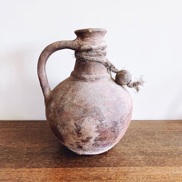 Antique Terracotta Handmade Clay Amphora 