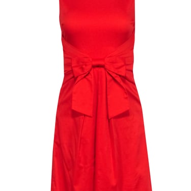 Kate Spade - Red Sleeveles Bow Front Cocktail Dress Sz 0