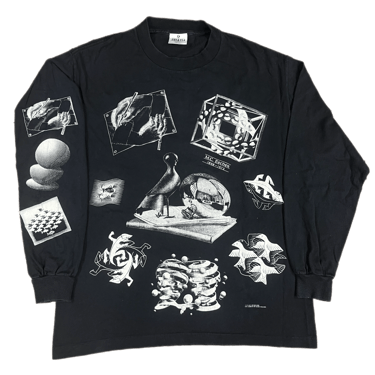 Vintage M.C. Escher "Andazia" All Over Print Long Sleeve Shirt