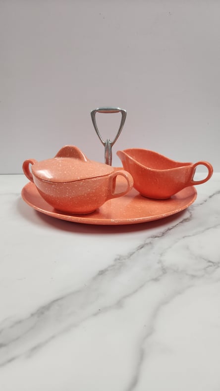 Melamine Dish Set with Cream and Sugar