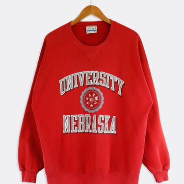 Vintage University Nebraska Spell Out Sweatshirt Sz XL