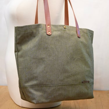 Cotton Chambray Canvas Tall Market Tote