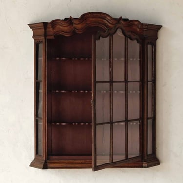 18th C. English Hanging Cabinet Vitrine