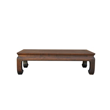 Vintage Oriental Simple Plain Wood Low Altar Kang Coffee Meditation Table ws3987E 