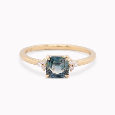 Anne Cushion Cut Montana Sapphire Engagement Ring