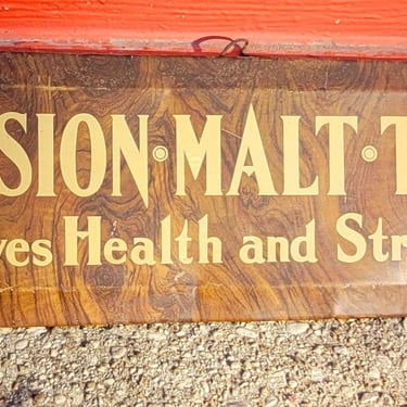 Antique Prohibition Era Beer Sign Mission Malt Tonic LA Brewing Co. 