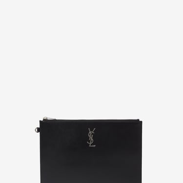 Saint Laurent Men Ipad Holder In Leather