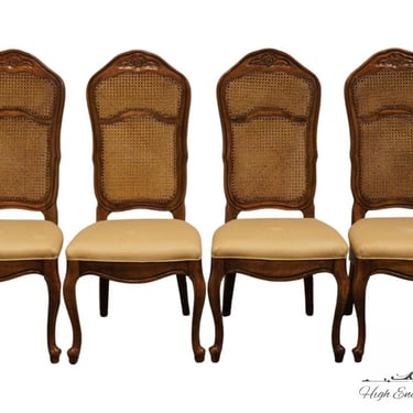 Set of 4 BURLINGTON FURNITURE Country French Provincial Cane Back Dining Side Chairs 