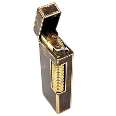 Dunhill Charmel Marble Enamel & Gold Plate Rollagas Lighter 