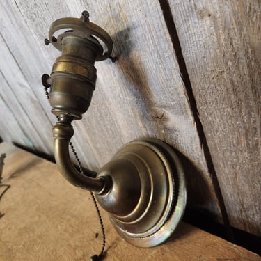 Vintage Brass Wall Sconce 4.75